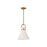 Alora Emerson 11-in Aged Gold/Glossy Opal Glass 1 Light Pendant