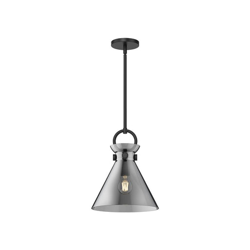 Emerson 11-in Matte Black/smoked 1 Light Pendant | PD412511MBSM