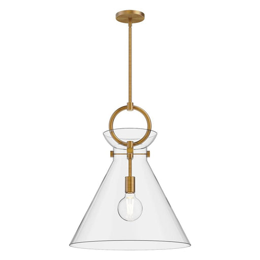 Emerson 18-in Aged Gold/clear 1 Light Pendant | PD412518AGCL