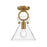 Emerson 9-in Aged Gold/clear 1 Light Semi Flush Mount | SF412509AGCL