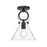 Emerson 9-in Matte Black/clear Glass 1 Light Semi Flush Mount | SF412509MBCL