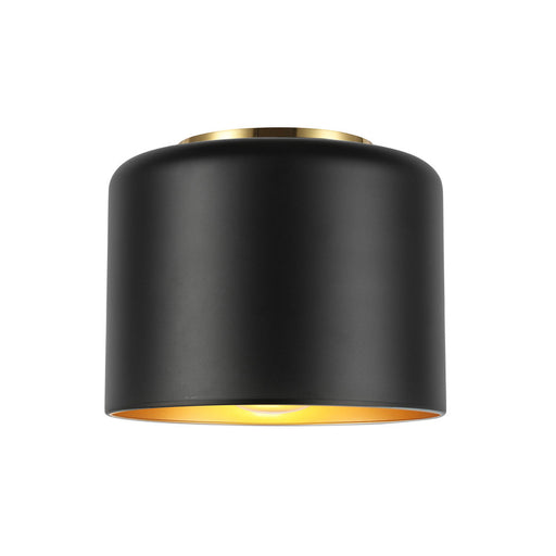 1lt Incand Flush Mount, Agb W/ Mb&gld Shade | EMI-81FH-AGB-MB