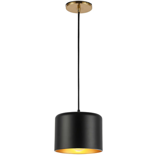 1lt Incand Pendant, Agb W/ Mb&gld Shade | EMI-81P-AGB-MB