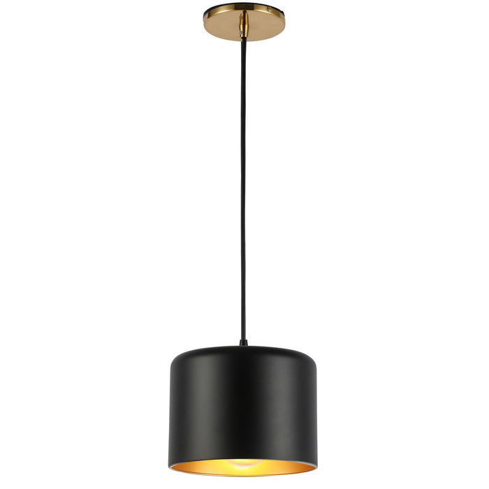 Dainolite 1 Light Incand Pendant,  AGB w/ MB&GLD Shade