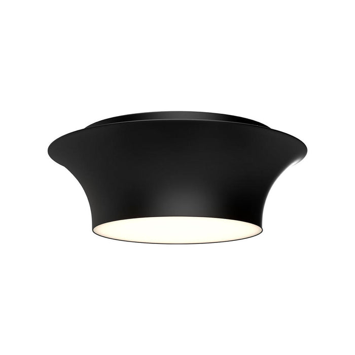 Alora Emiko 12-in Matte Black 2 Lights Flush Mount