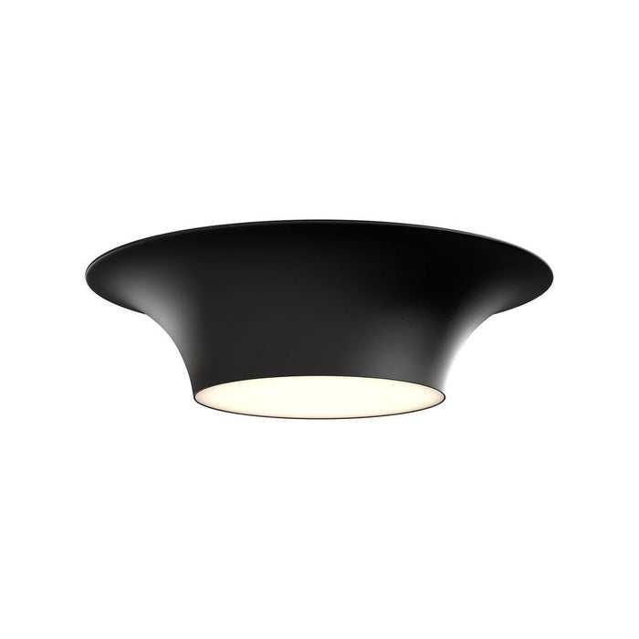 Emiko 16-in Matte Black 2 Lights Flush Mount | FM523016MB