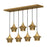 Emiko 36-in Brushed Gold 7 Lights Linear Pendant | LP523036BG