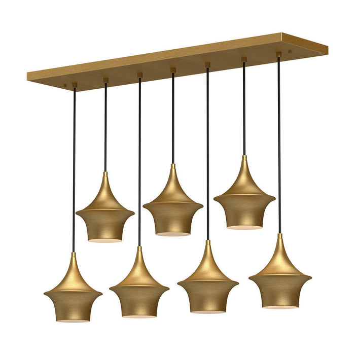 Emiko 36-in Brushed Gold 7 Lights Linear Pendant | LP523036BG