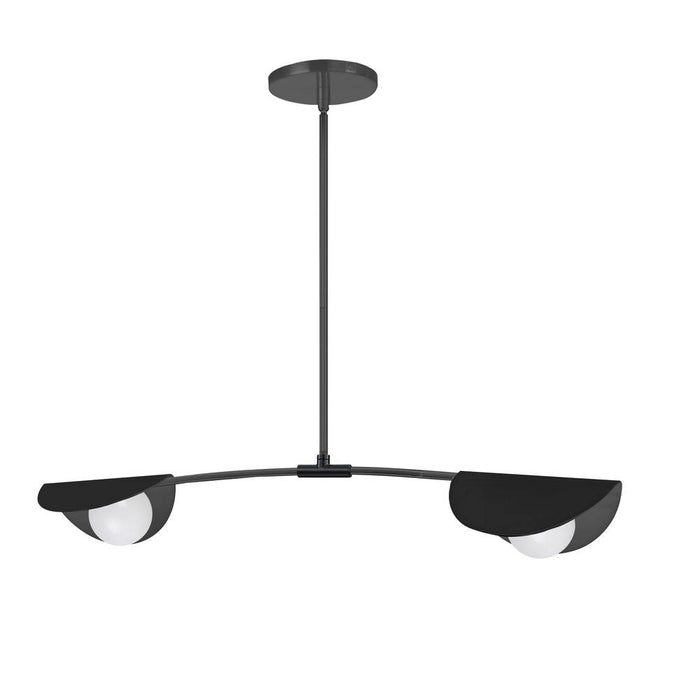 2 Lt Halogen Horiz Pendant, Mb W/ Wh Glass | EMM-342HP-MB