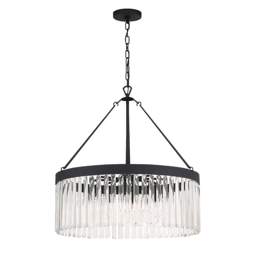 Crystorama Emory 8 Light Black Forged Chandelier