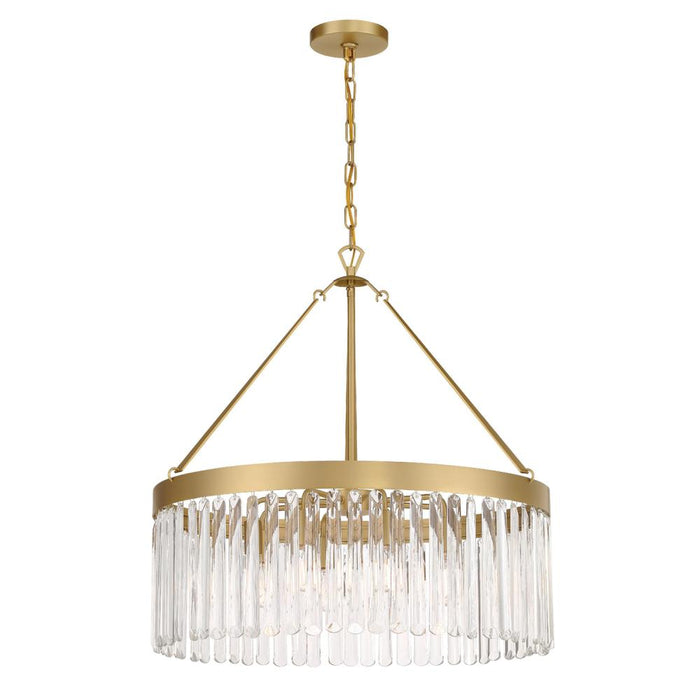 Crystorama Emory 8 Light Modern Gold Chandelier