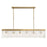 Crystorama Emory 6 Light Modern Gold Linear Chandelier