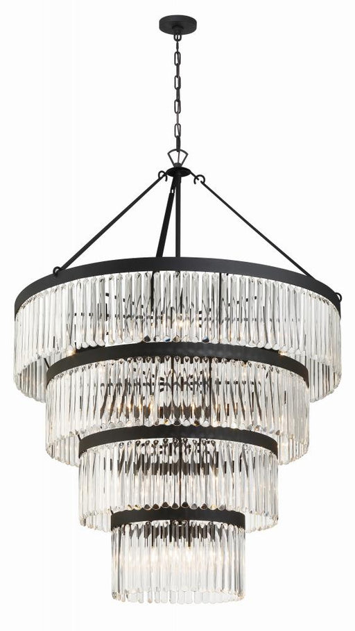 Crystorama Emory 22 Light Black Forged Chandelier