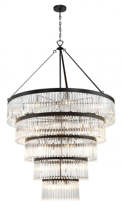 Crystorama Emory 30 Light Black Forged Chandelier