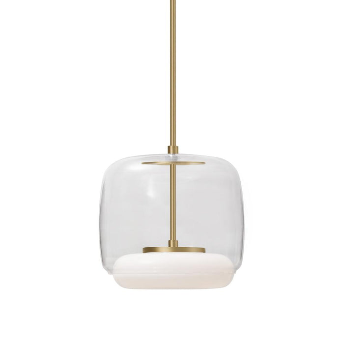 Enkel 10-in Clear/brushed Gold Led Pendant | PD70610-CL/BG