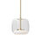 Kuzco Lighting Inc Enkel 10-in Clear/Brushed Gold LED Pendant
