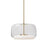 Kuzco Lighting Inc Enkel 15-in Clear/Brushed Gold LED Pendant