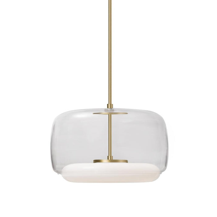 Enkel 15-in Clear/brushed Gold Led Pendant | PD70615-CL/BG