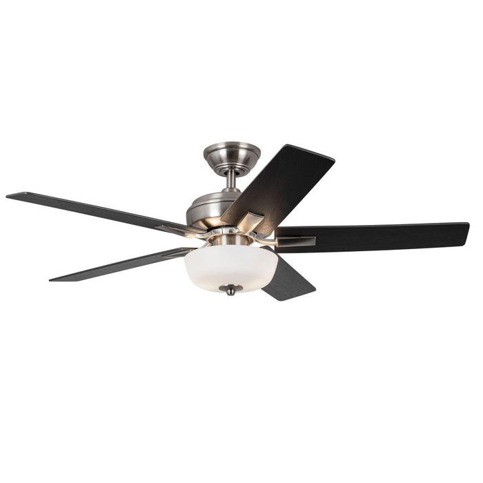 Erikson 52-in Brushed Nickel Fan + Led Kit With Bulb Ceiling Fan | CF78752-BN-LKW