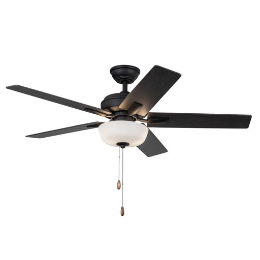 Erikson 52-in Matte Black Fan + Led Kit With Bulb Ceiling Fan | CF78752-MB-LKP
