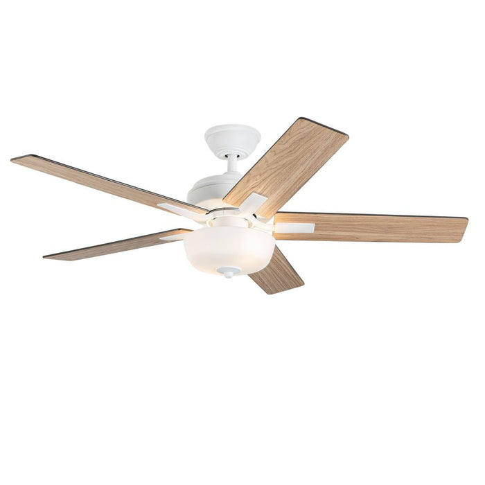 Erikson 52-in White Fan + Led Kit With Bulb Ceiling Fan | CF78752-WH-LKW