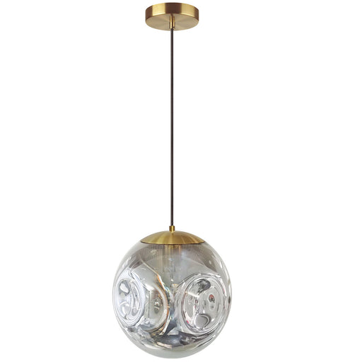 1lt Incandescent Pendant, Agb W/ Smoke Glass | ERS-101P-AGB-SM