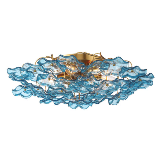 Esme 22.5'' Aged Brass Semi Flush Mount | ESM-4000-AG-BL