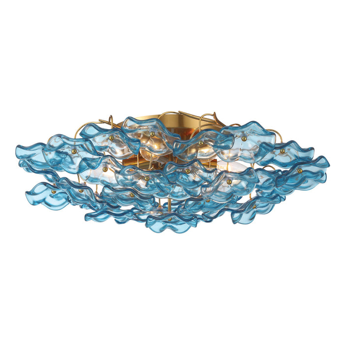 Esme 22.5'' Aged Brass Semi Flush Mount | ESM-4000-AG-BL