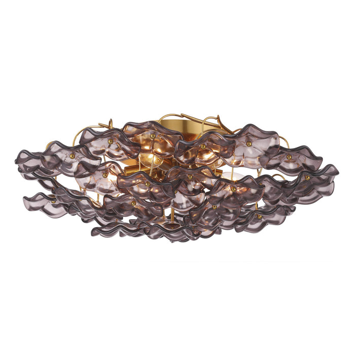 Esme 22.5'' Aged Brass Semi Flush Mount | ESM-4000-AG-SM