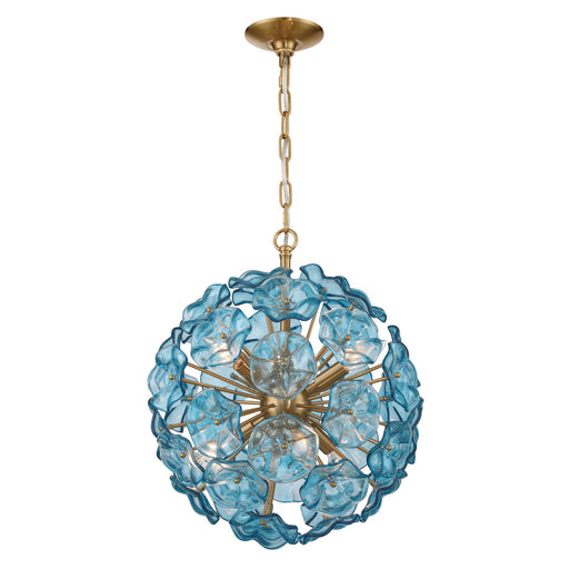 Esme 18.25'' Aged Brass Chandelier | ESM-4005-AG-BL