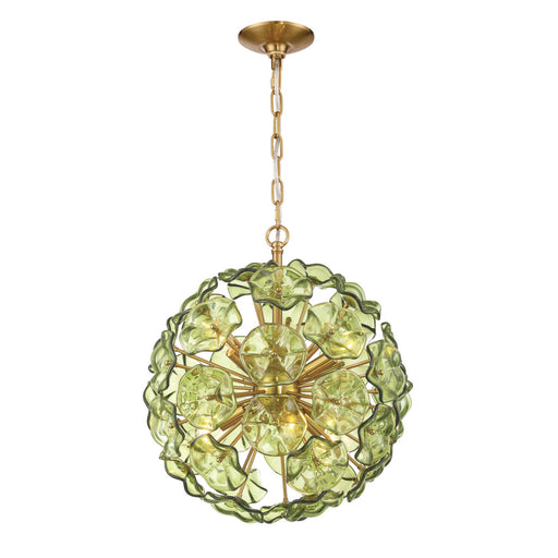 Esme 18.25'' Aged Brass Chandelier | ESM-4005-AG-GR