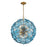 Esme 9 Light Aged Brass Pendant | ESM-4006-AG-BL