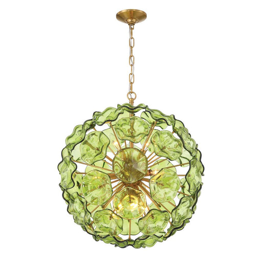 Esme 9 Light Aged Brass Pendant | ESM-4006-AG-GR