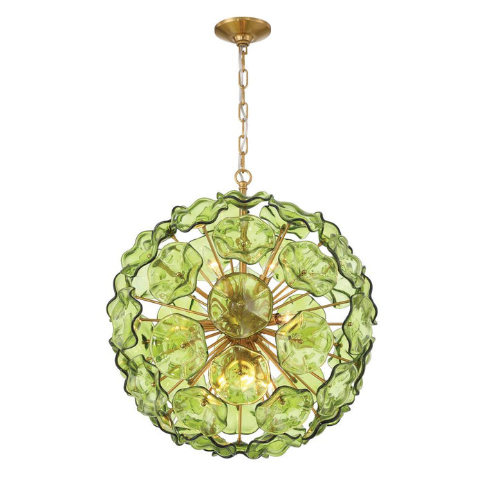 Esme 9 Light Aged Brass Pendant | ESM-4006-AG-GR