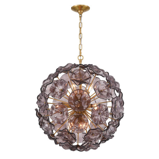 Esme 9 Light Aged Brass Pendant | ESM-4006-AG-SM
