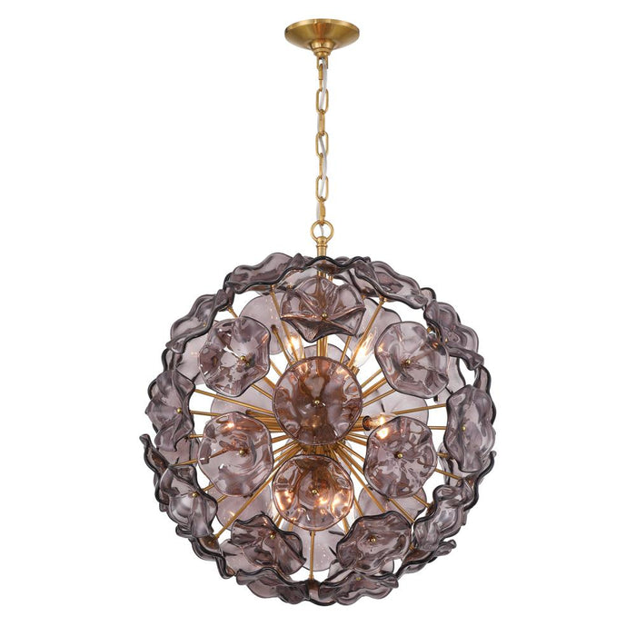 Esme 9 Light Aged Brass Pendant | ESM-4006-AG-SM
