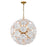 Esme 9 Light Aged Brass Pendant | ESM-4006-AG-WH