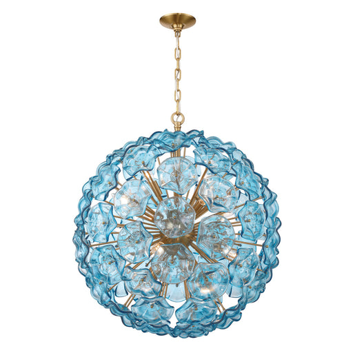 Esme 28'' Aged Brass Chandelier | ESM-4009-AG-BL