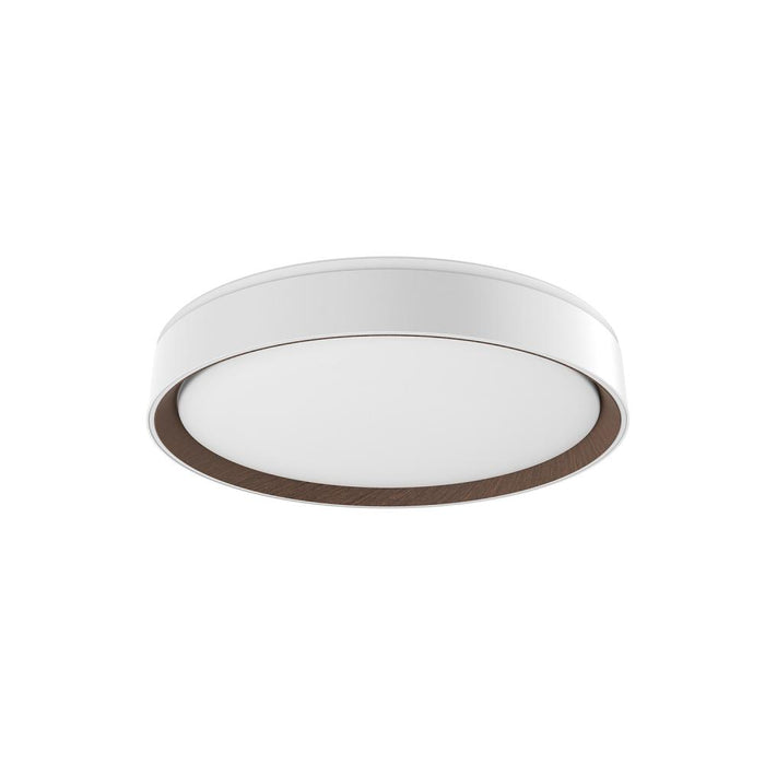 Kuzco Lighting Inc Essex 16-in White/Walnut LED Flush Mount