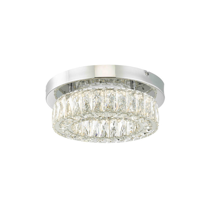 Gem Flush Mount 15" Circle Chrome -led | F1915CH