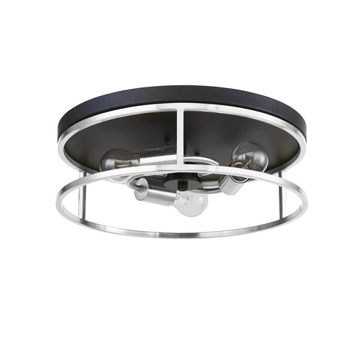 Avista Lighting Inc Avista Easton Flush Mount Round 3-Light Black & Chrome