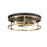Easton Flush Mount Round 3-light Black & Gold | F2203BKGD