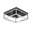 Easton Flush Mount Square 2-light Black & Chrome | F2302BKCH