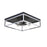 Easton Flush Mount Square 3-light Black & Chrome | F2303BKCH