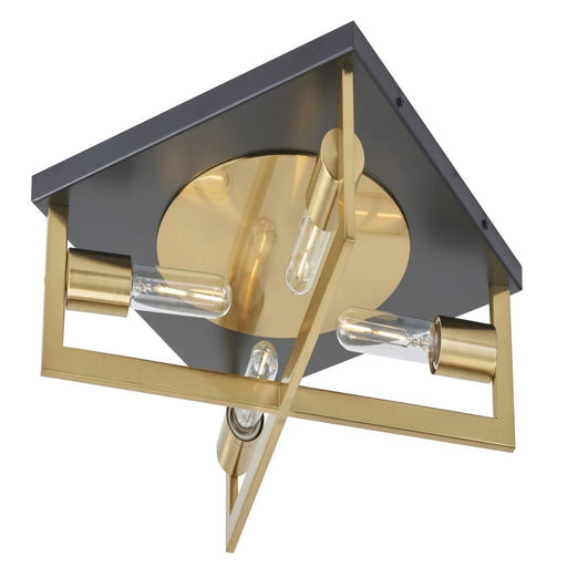 Brink Flush Mount 4-light Black & Gold | F3114BKGD