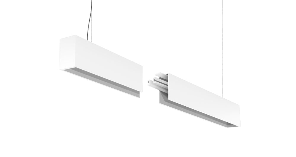 Eurofase 4' LED Linear Suspension Mount Extension Kit, 2" Wide, 3000K, White