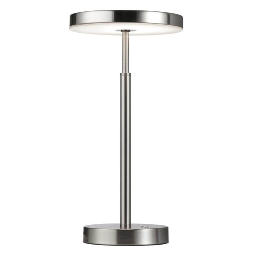 10w Table Lamp, Sn W/ Wh Acrylic Diff | FCE-1510LEDT-SN