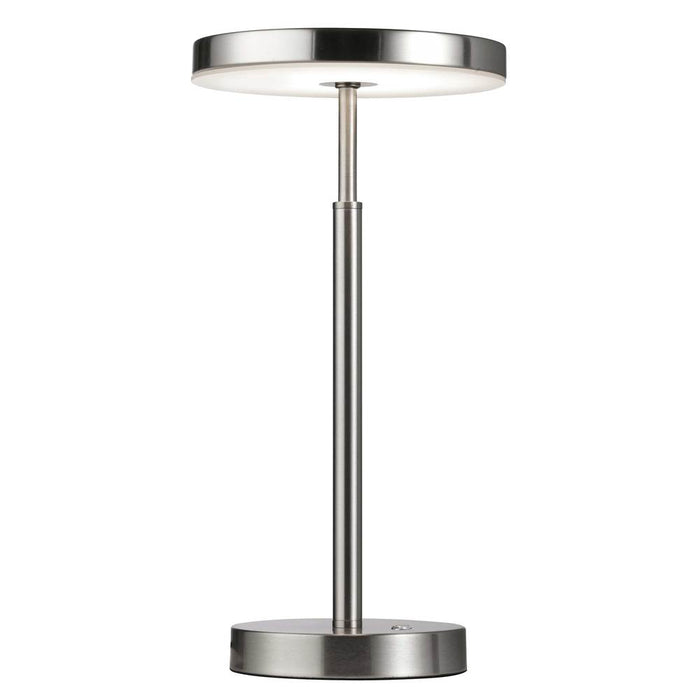 10w Table Lamp, Sn W/ Wh Acrylic Diff | FCE-1510LEDT-SN