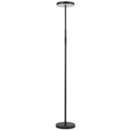 30w Floor Lamp, Sb W/wh Acrylic Diffuser | FCE-5430LEDF-SB