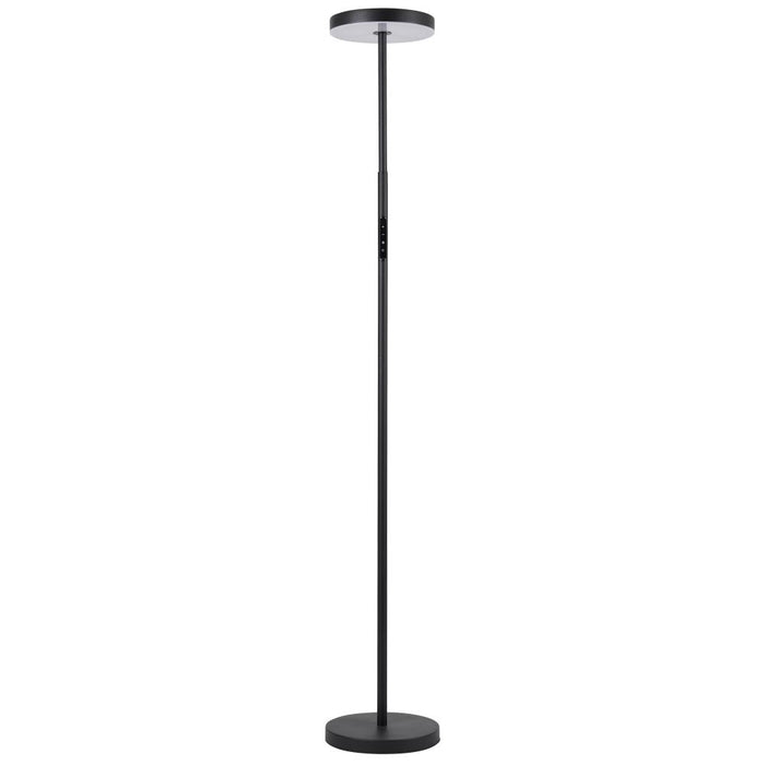 30w Floor Lamp, Sb W/wh Acrylic Diffuser | FCE-5430LEDF-SB